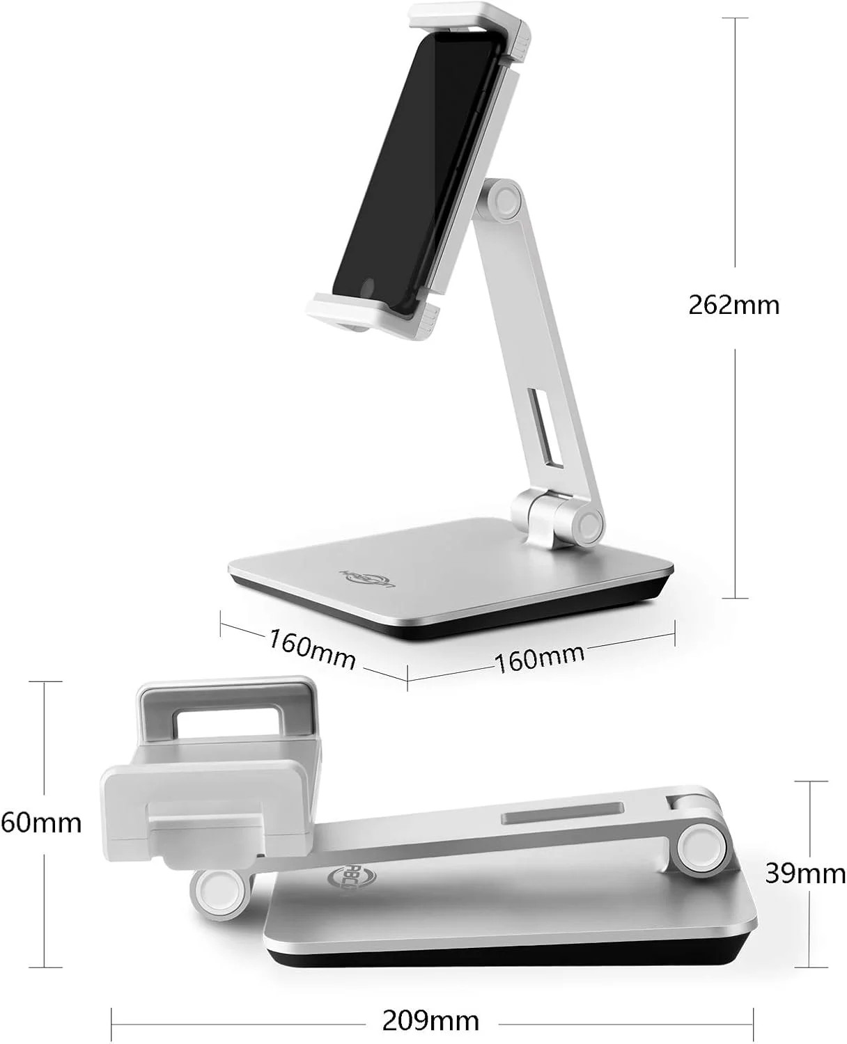 KABCON Tablet Stand Holder, Tightness Adjustable Multi-Angle Foldable Eye-Level