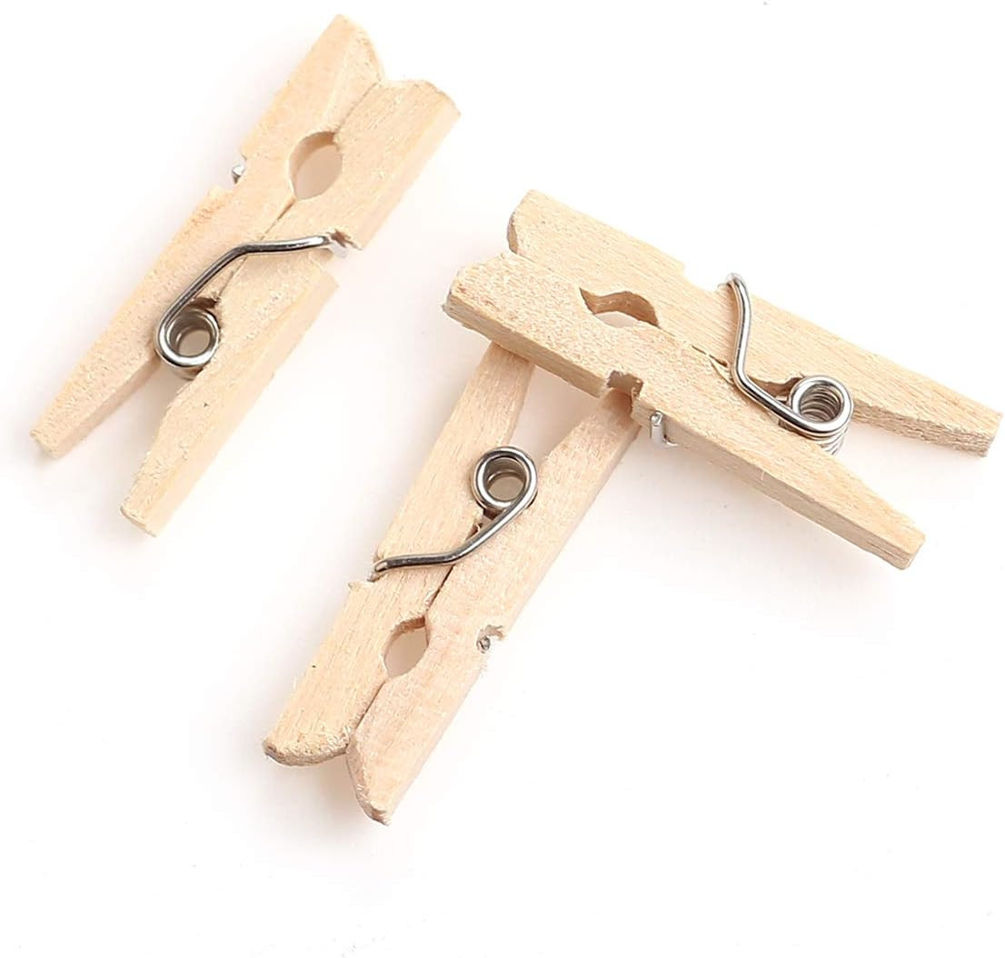 CCINEE 150 PCS Mini Wooden Clothespins,Multi-Function Clothespins Photo...