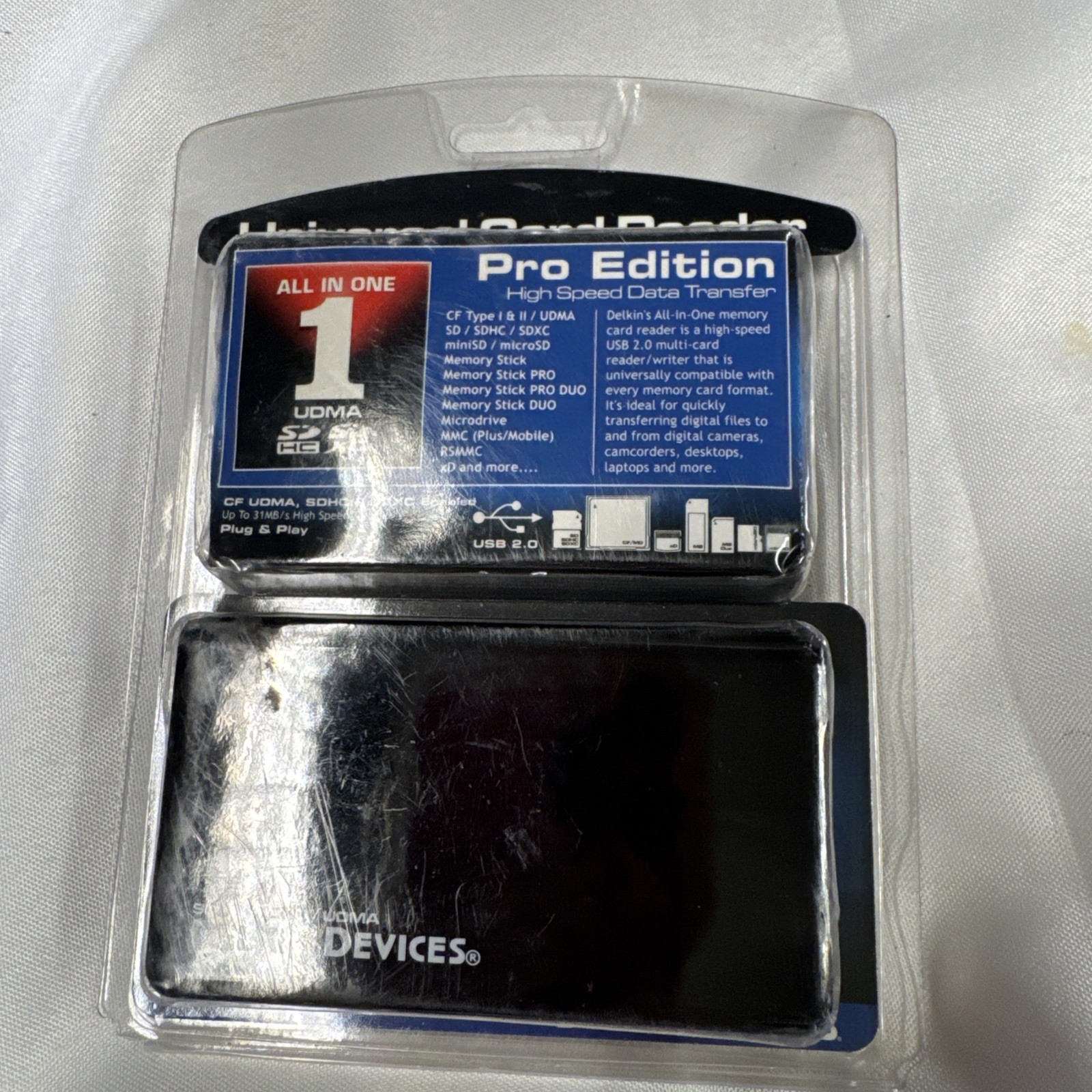Delkin Universal Card Reader Compatible with SDXC, UDMA and SDHC NEW All In One