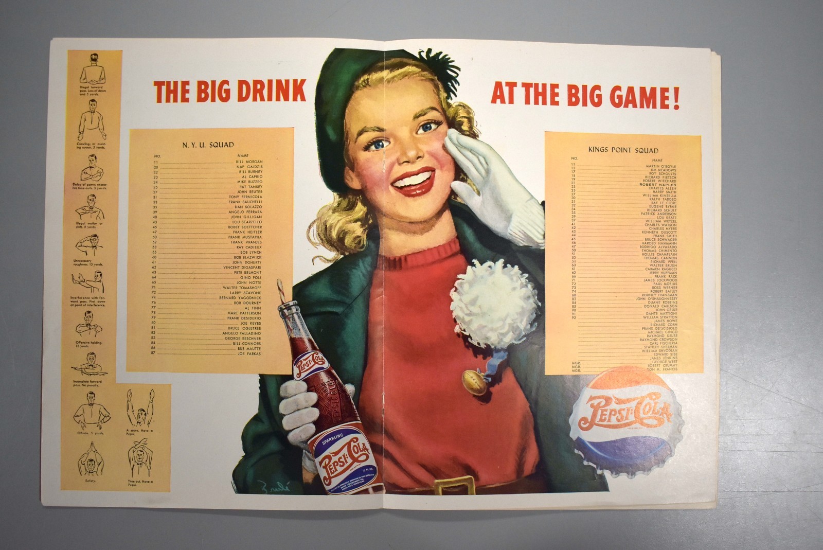 New York University vs Kings Point October 4th 1952 Official Game Program