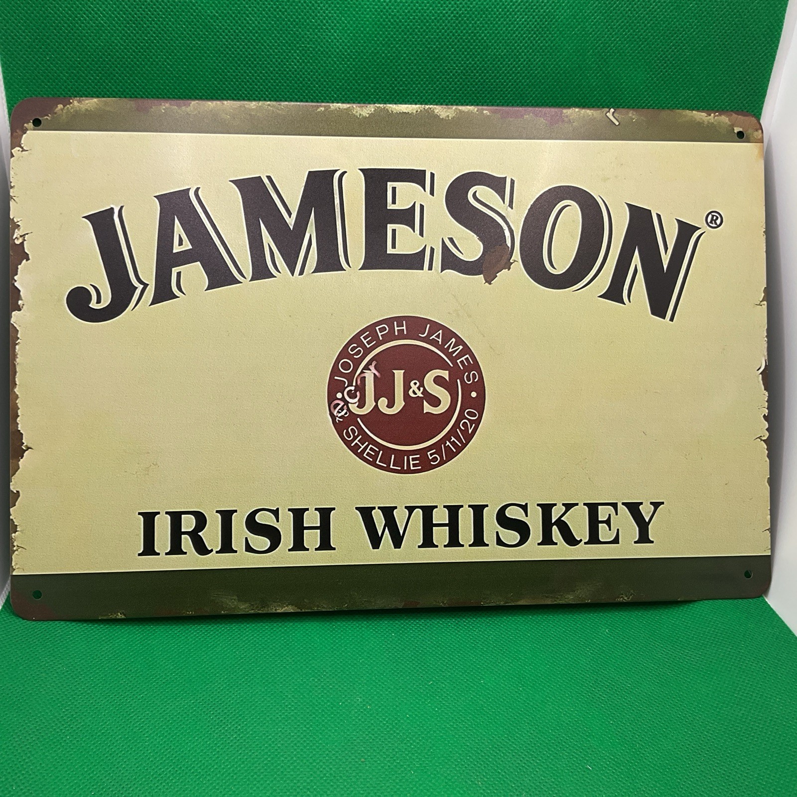 Jameson Irish Whiskey- Metal Sign for Bar/Man Cave/Garage/Game Room/Office