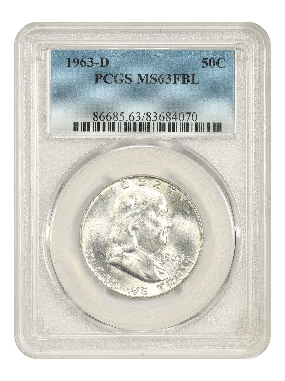 1963-D 50C PCGS MS63FBL - Franklin Half Dollar