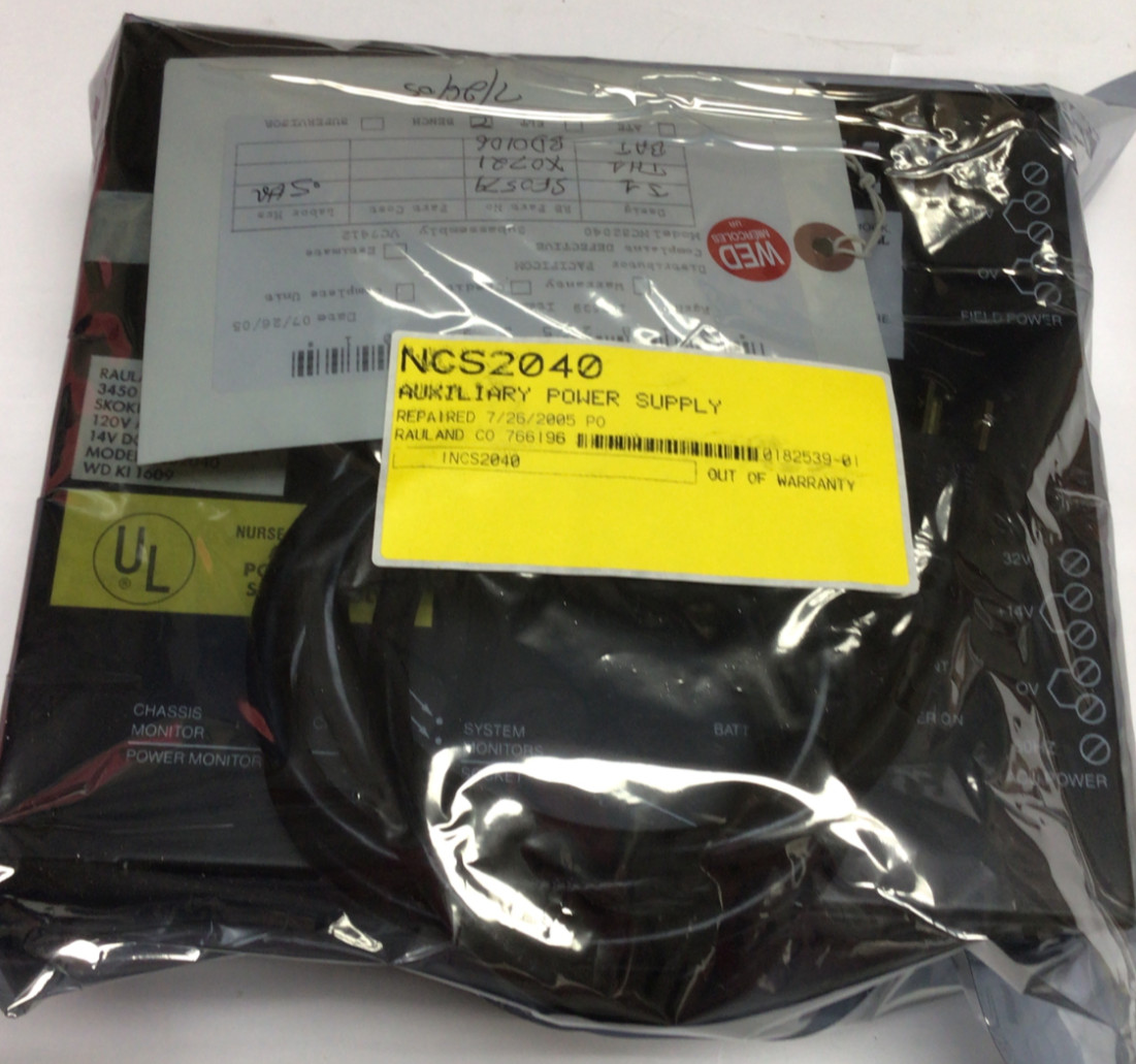 Rauland Borg NCS2040 Responder Power Supply refurbished
