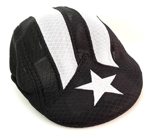 PUERTO RICO FLAG BOINA BERET EMBROIDERY STAR ADULT HAT CAP one size SOUVENIRS