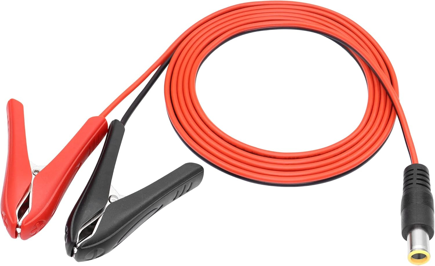 YACSEJAO DC Battery Clips Cable 8Mm Male to Battery Clamps Extension Cord 12-24V