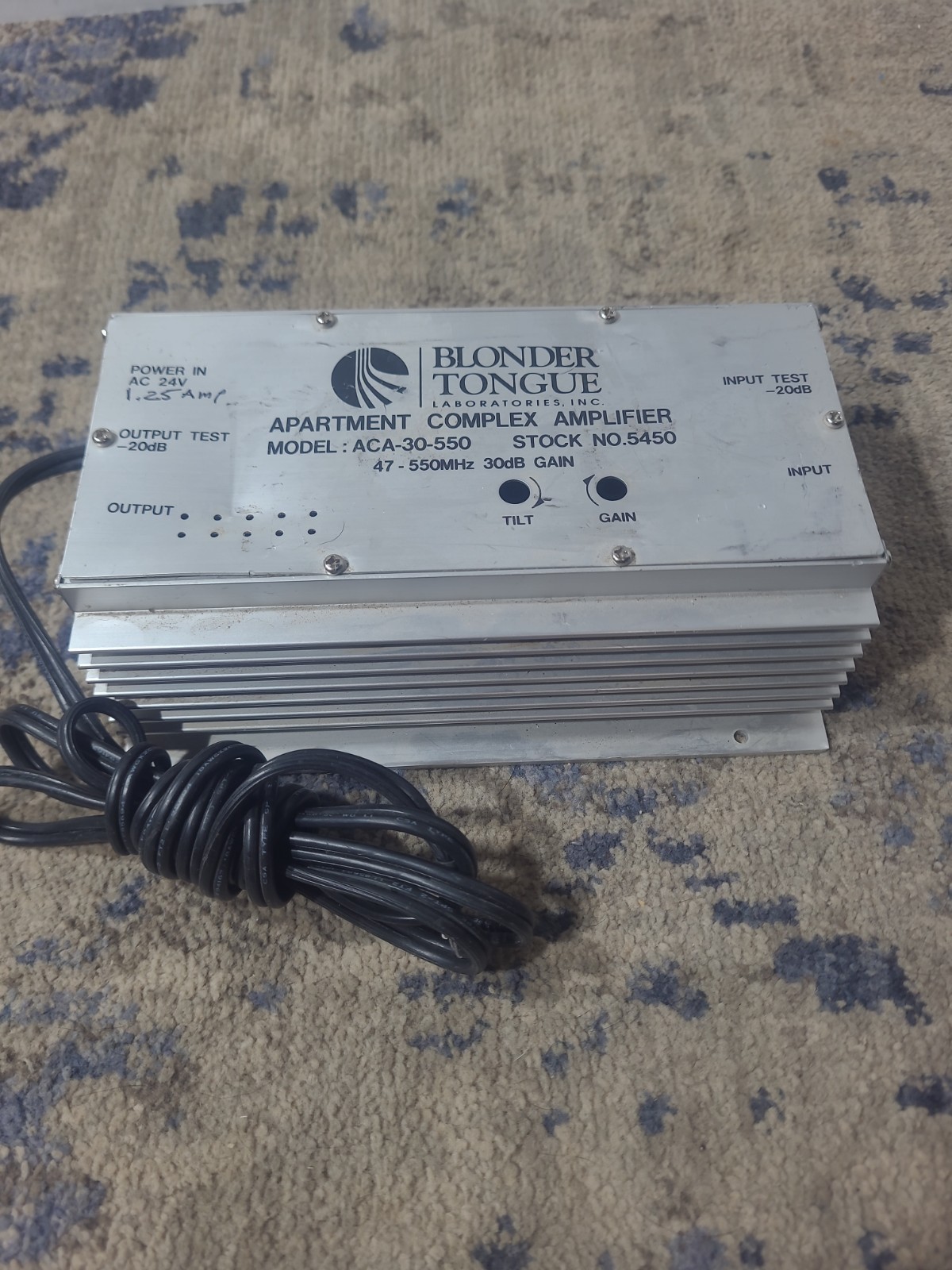 Blonder Tongue ACA-30-550 Apartment Complex Amplifier 47-550MHz 30dB Gain