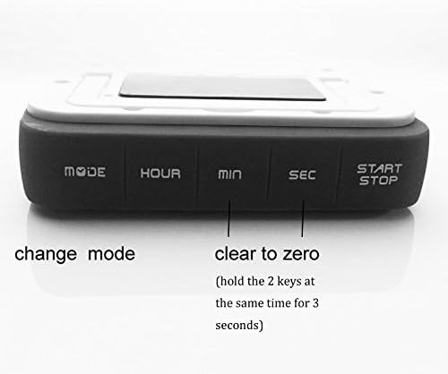 Digital Kitchen Timer Large LCD Display Magnetic 24H Alarm Clock Count Up Down