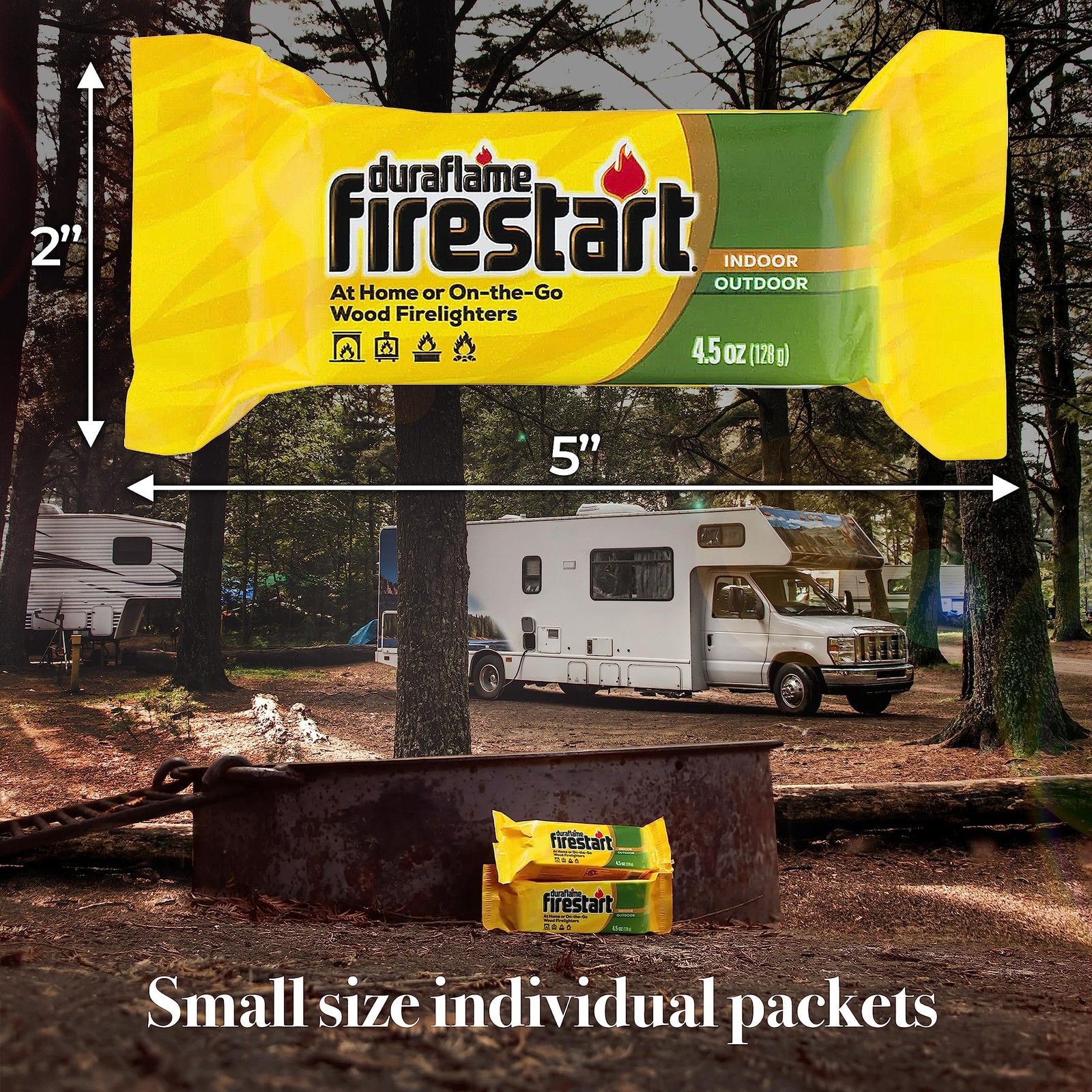 Fire Starter Logs for BBQ, Fireplace, Fire Pit & Campfires - 24 Pack