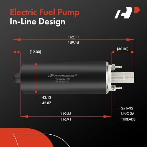High Flow Universal External Pump 255LPH High Pressure Inline Fuel Pump with