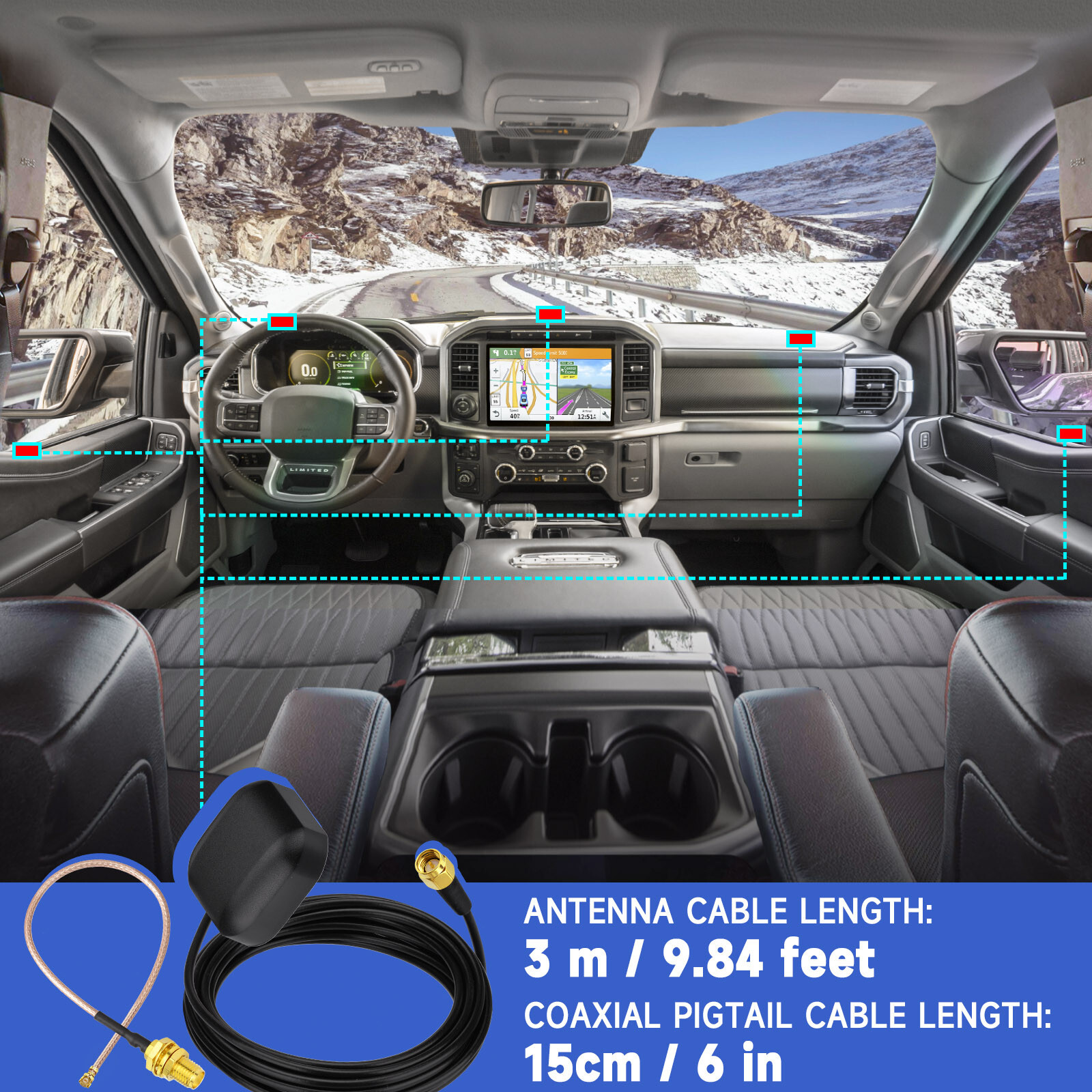 Waterproof GPS Active Navigation Antenna for GPS Module Receiver Tracking Device