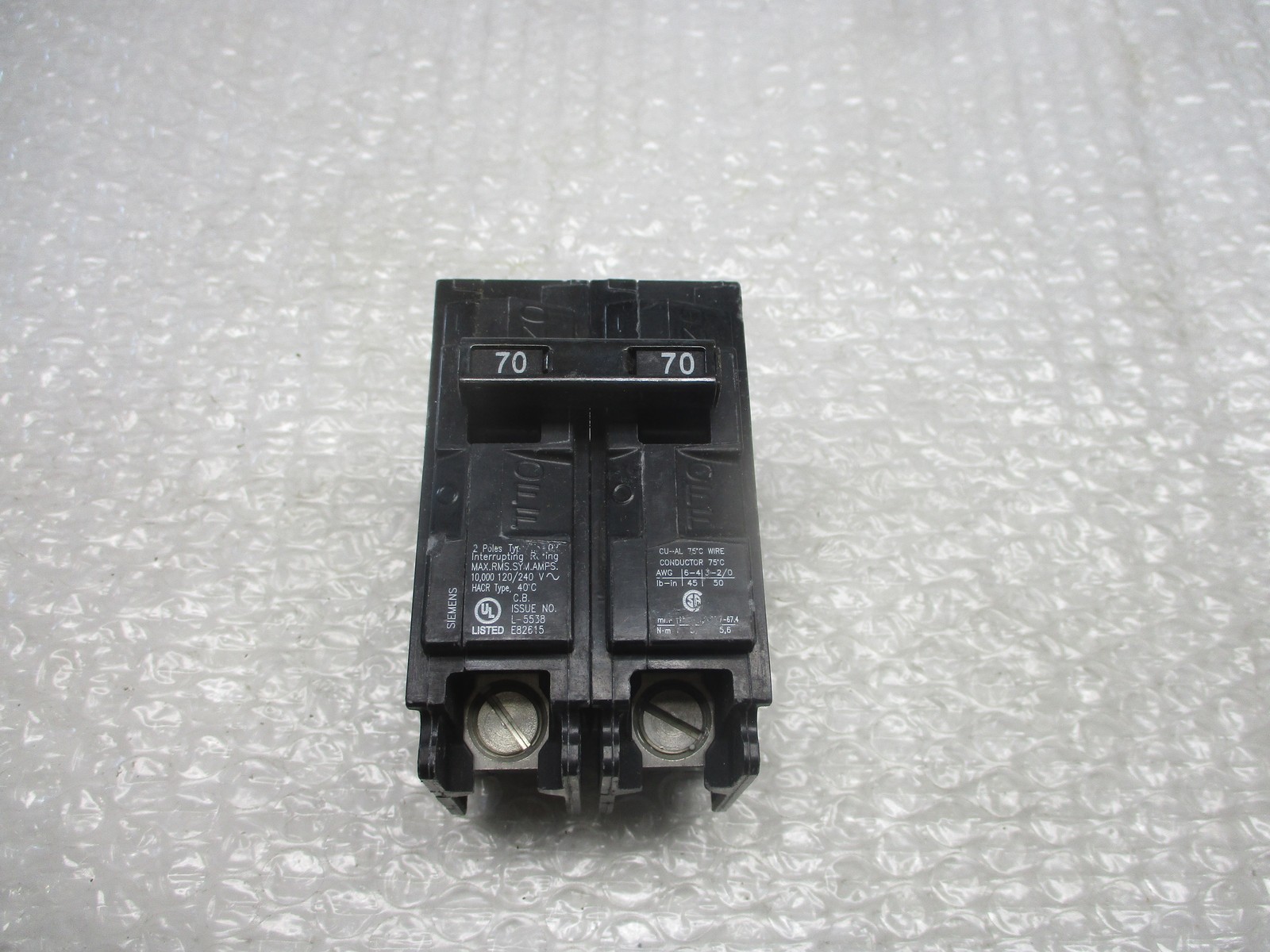 SIEMENS QP270 BREAKER 2POLE 70AMP NSNP