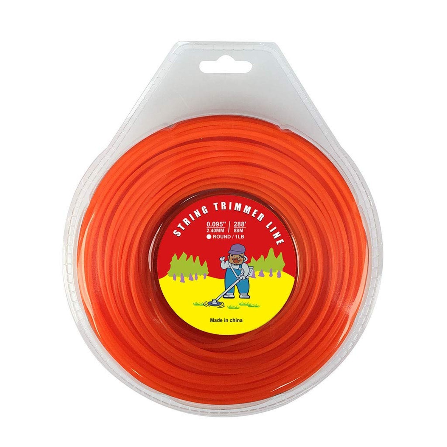 0.095 Inches by 288 Feet Commercial Grade Round Grass Trimmer Lines Replaceme...