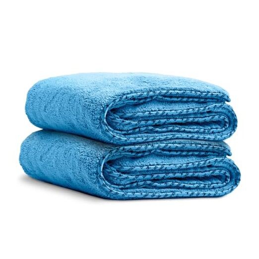 Woolly Mammoth Large Microfiber Drying Towel - 36 x 25 Inch Ultra 2 Pack Blue