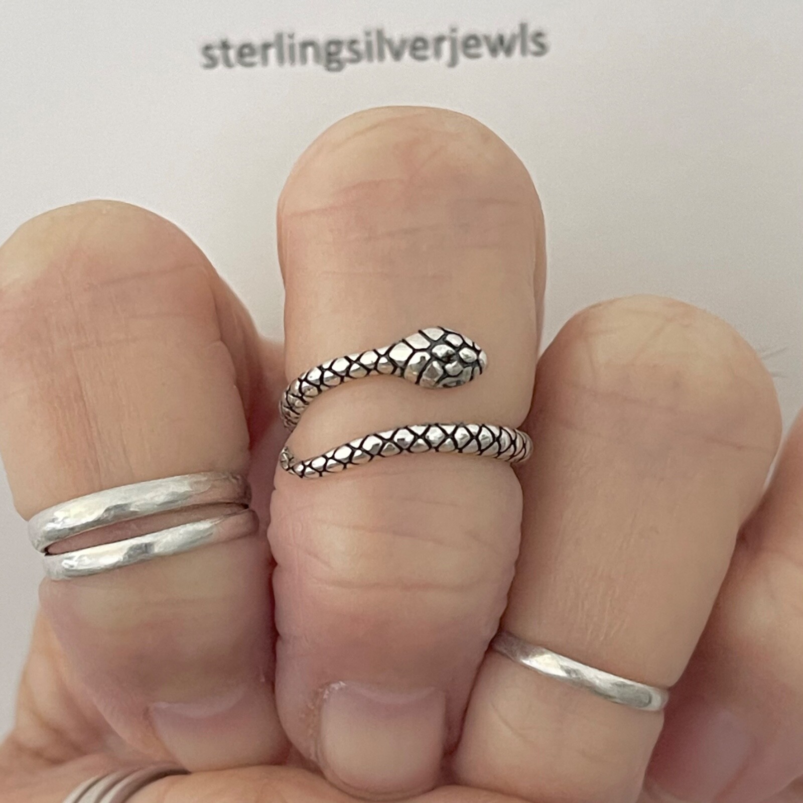 Sterling Silver Wraparound Snake Toe Ring, Silver Rings, Reptile Ring, Animals