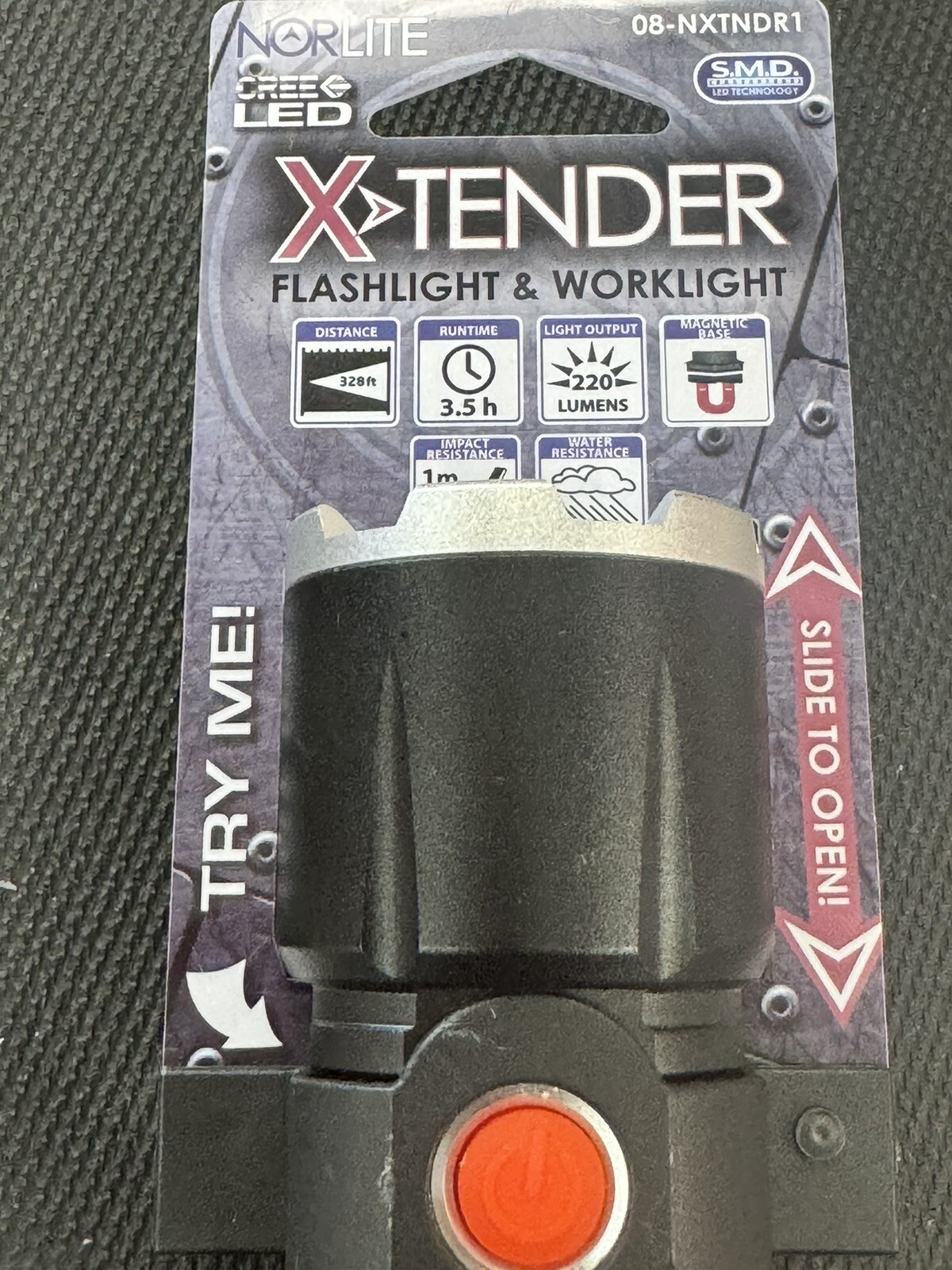 Norlite Xtender LED Flashlight & Worklight / 08-NXTNDR1 / 220 Lumens **NEW**