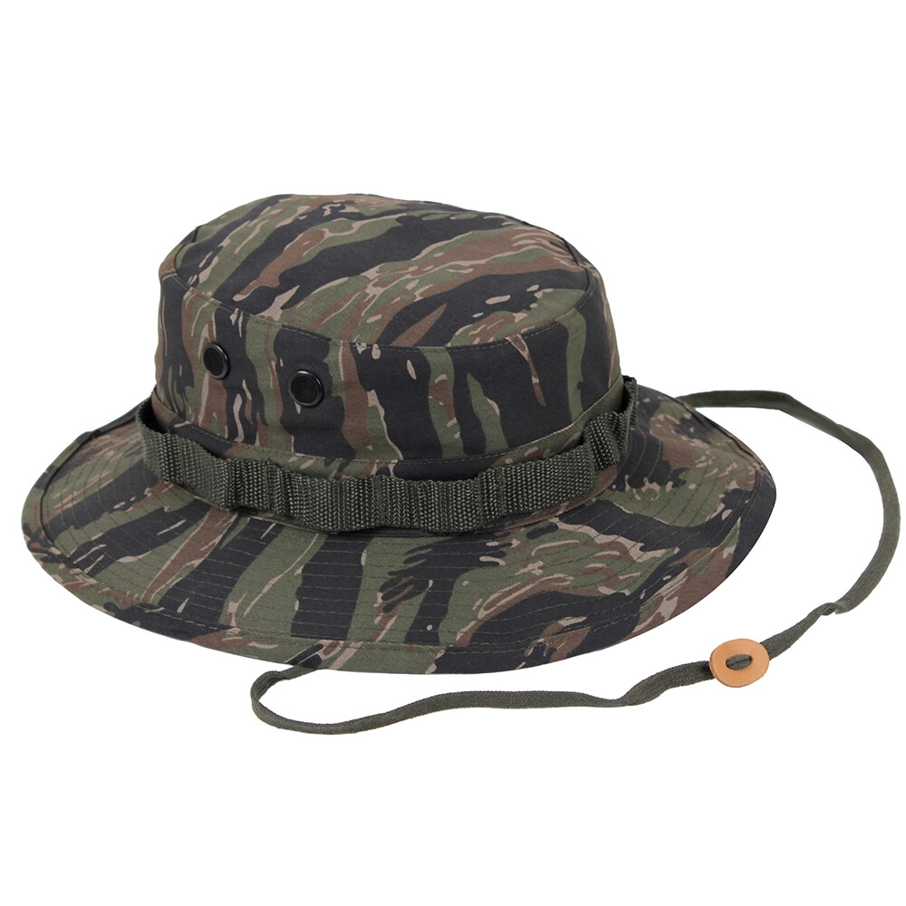 MADE IN USA TROPICAL BOONIE MIL JUNGLE TYPE II TIGER STRIPE SMALL 6 3/4 - 6 7/8