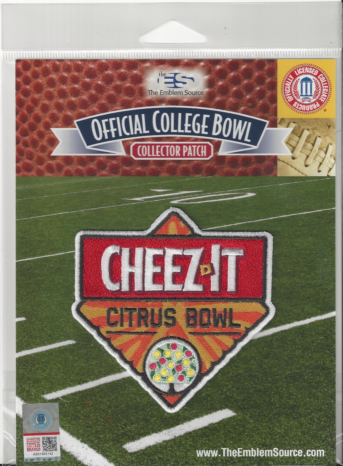 2023 Citrus Bowl Patch Iowa Tennessee Official NCAA Jersey Logo in Pkg Cheez-It
