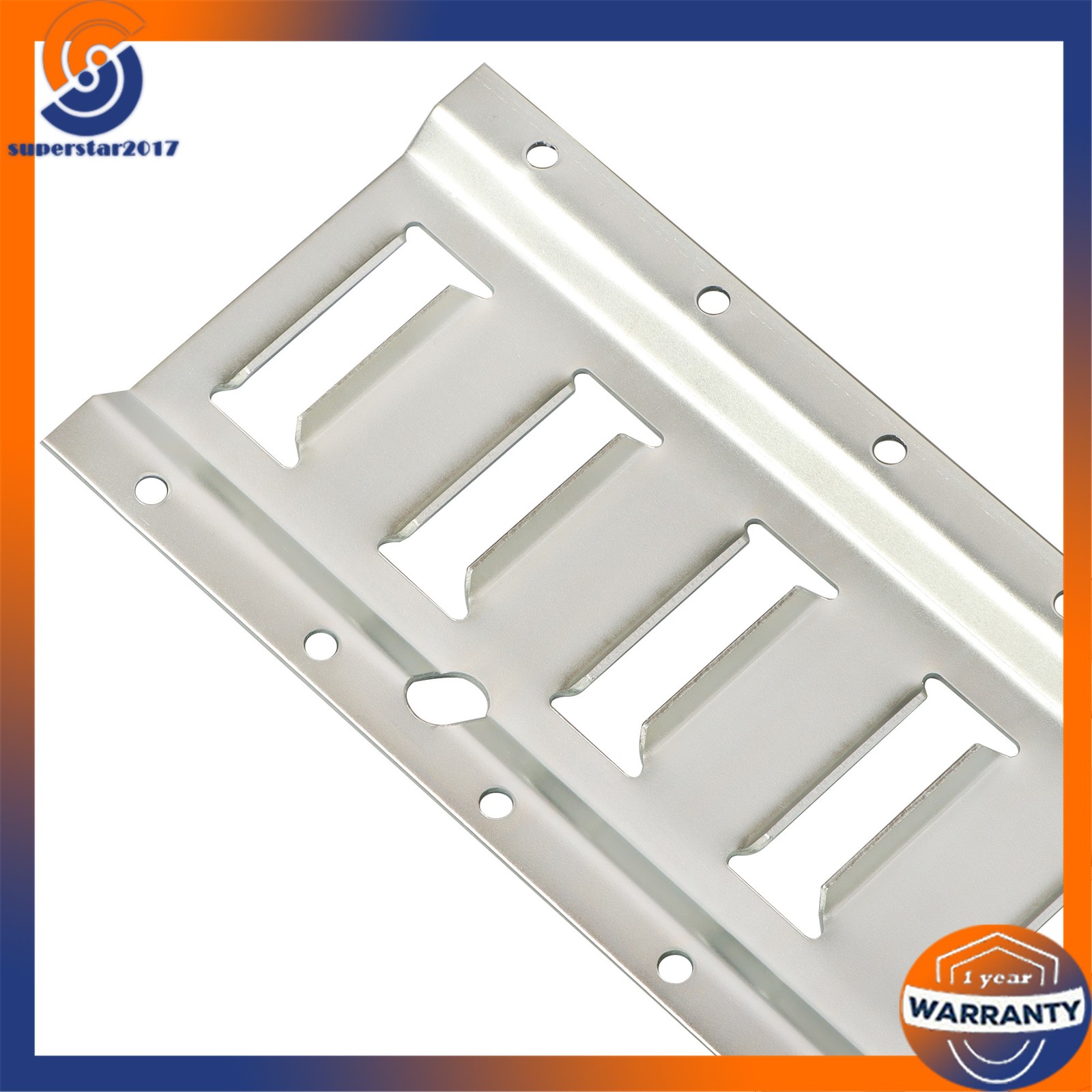 28PCS E-Track Kit 4x 5' Rails 8x Caps Straps O Rings Galvanized Silver