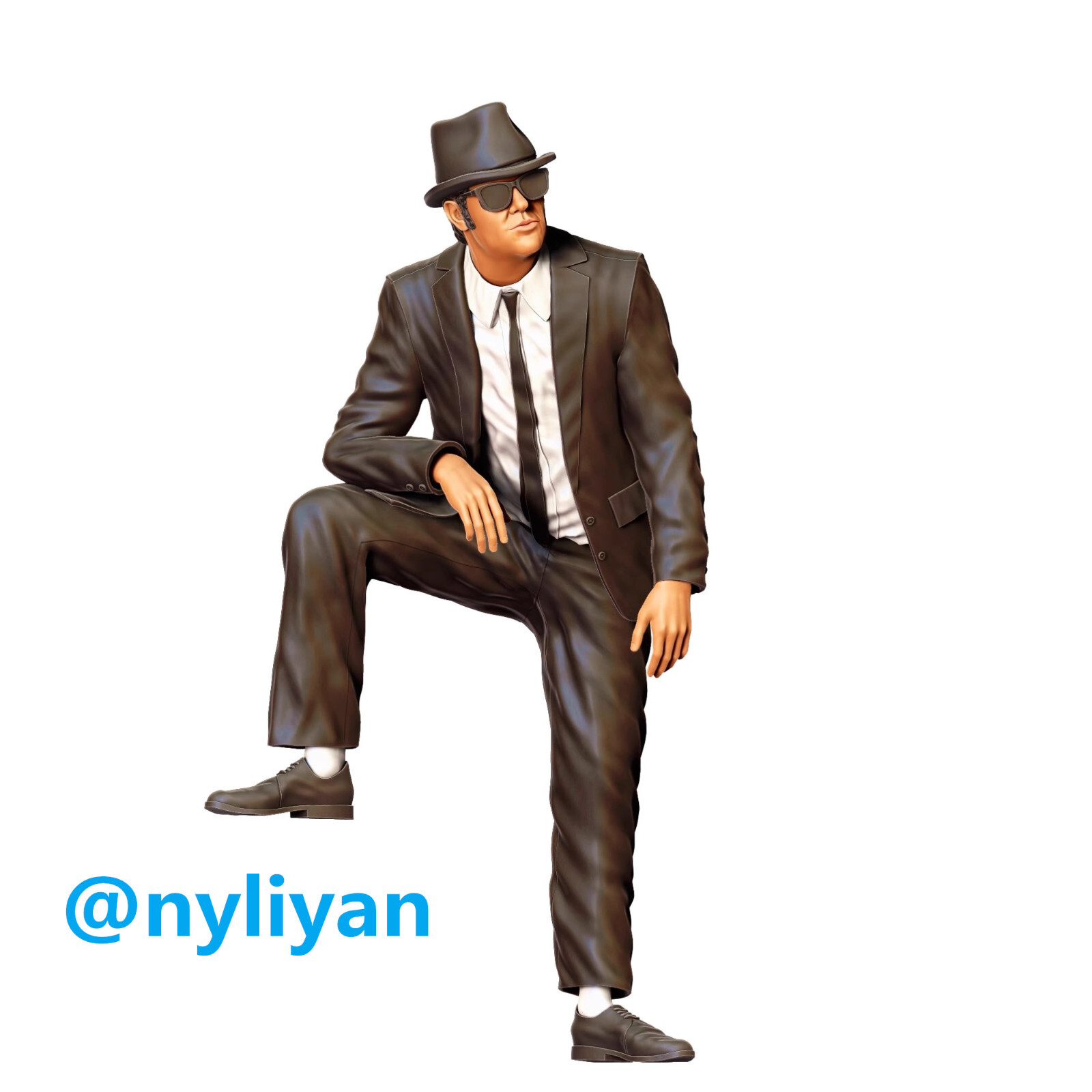 1/18 1/35 1/43 1/64 1/87 Miniature Black Suit Brother Scene Props Figure For Car