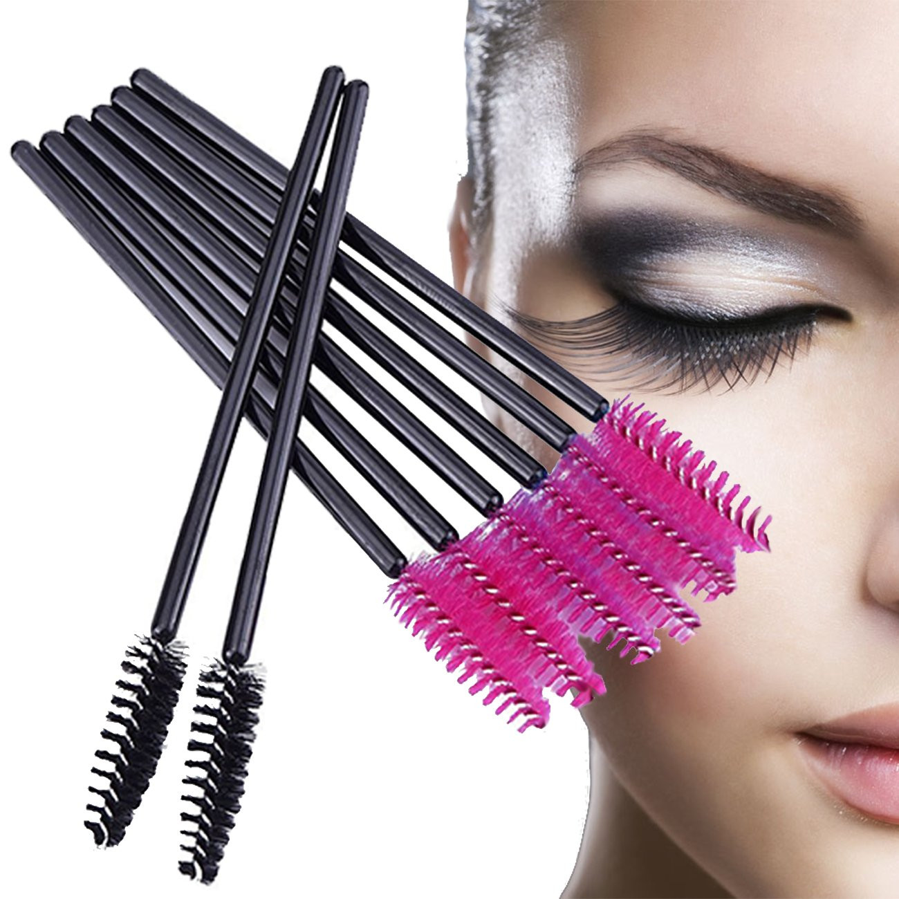 200 PCS Disposable Eyelash Brush Mascara Wands Spoolies for Eye Lash Extension,