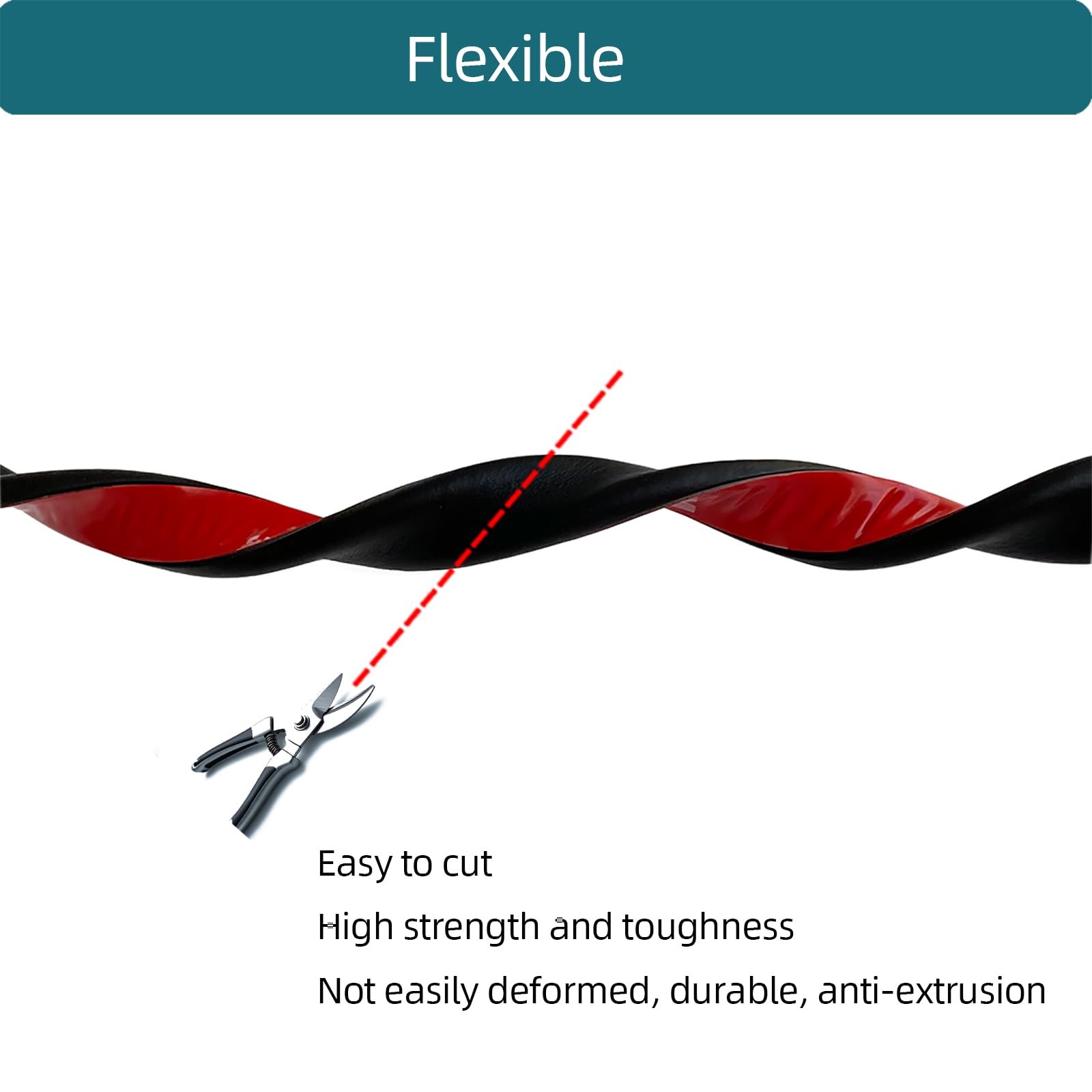 Tintvent D Shape EPDM Foam Rubber 26 Feet, Black( .375" height; .75" width)