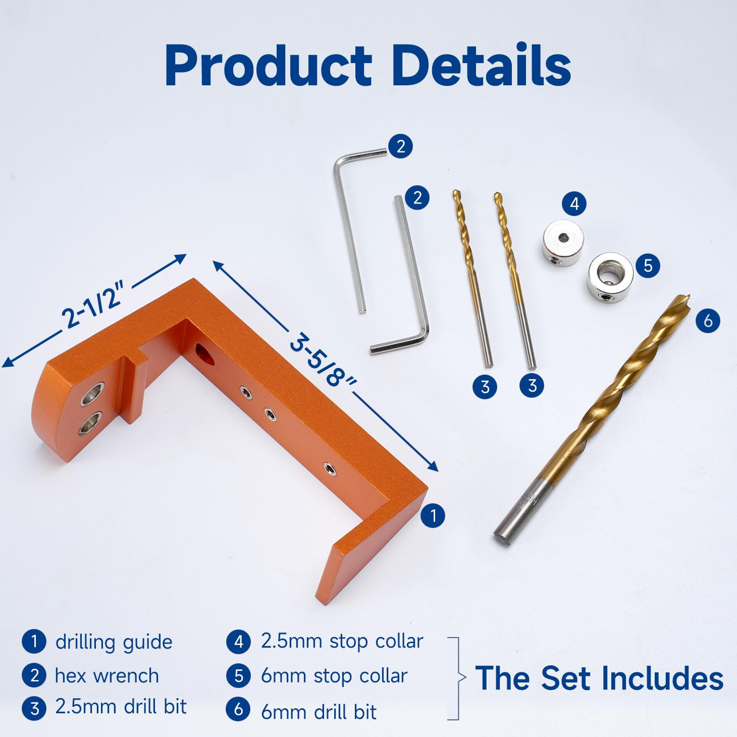 Undermount Drawer Slide Drilling Guide Kit Compatible with Blum Tandem, Drawer S