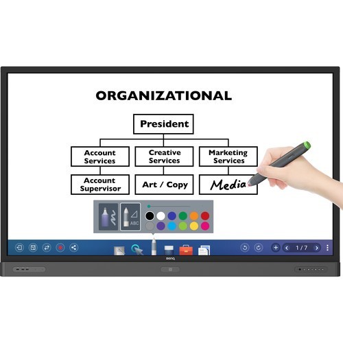 BENQ RP654K 65" 4K UHD EDUCATION INTERACTIVE TOUCH SCREEN WHITEBOARD VGA NO STAN