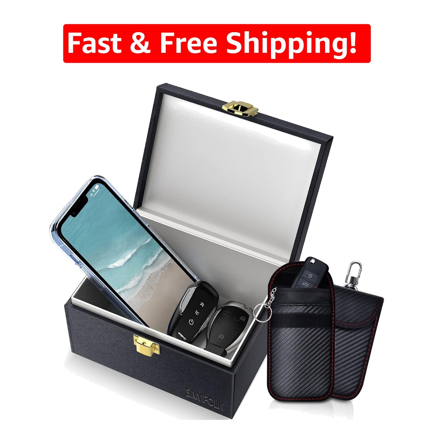 Secure Your Keyless Car: Faraday Box & Pouches Combo for Ultimate Protection