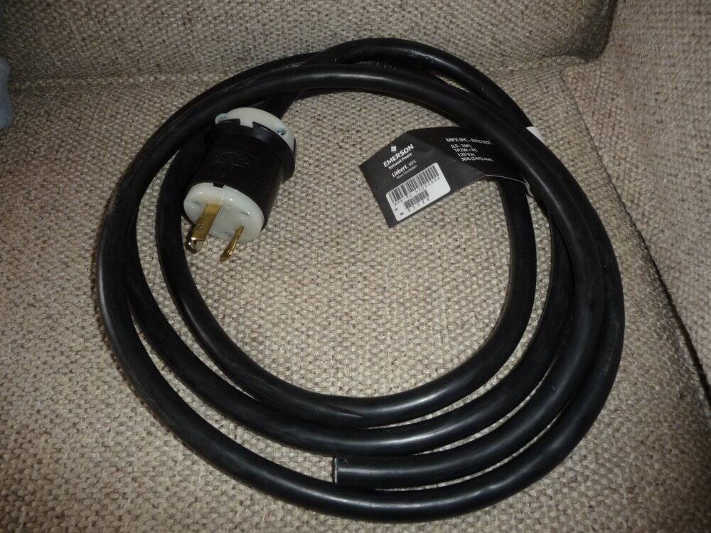 Hubbell Twist Lock Plug NEMA L5-30P 30A 125V SJT 10/3 10 Ga. Generator Cord 10'