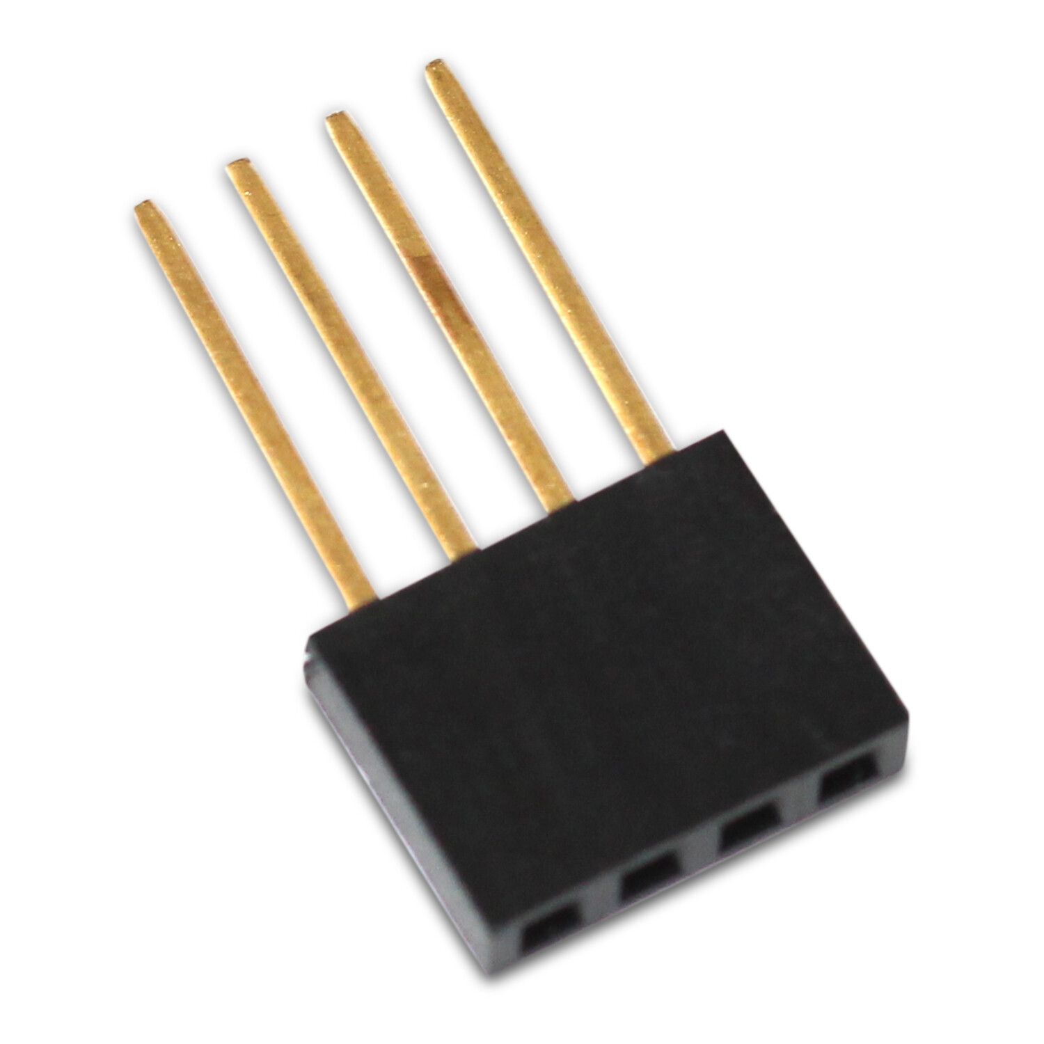 4 Pin Header Single Row Stackable Socket Connector Female 11mm 2.54mm 5PCS