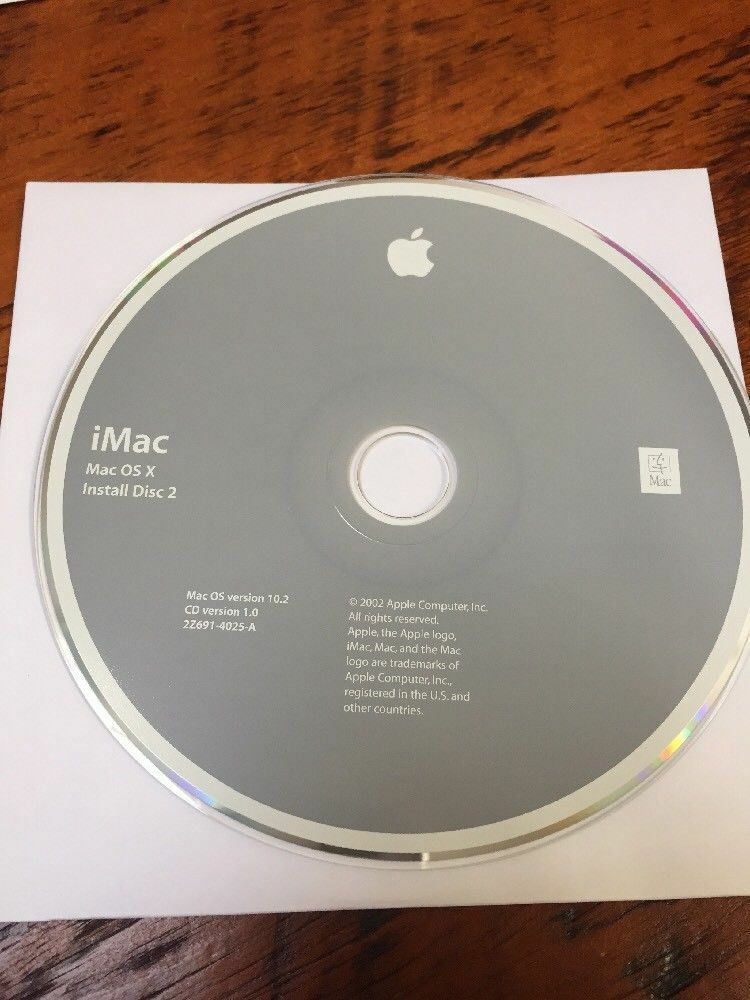 Macintosh iMac OS X 10 Jaguar v10.2 Mac Install Restore Software CDs Discs 2002