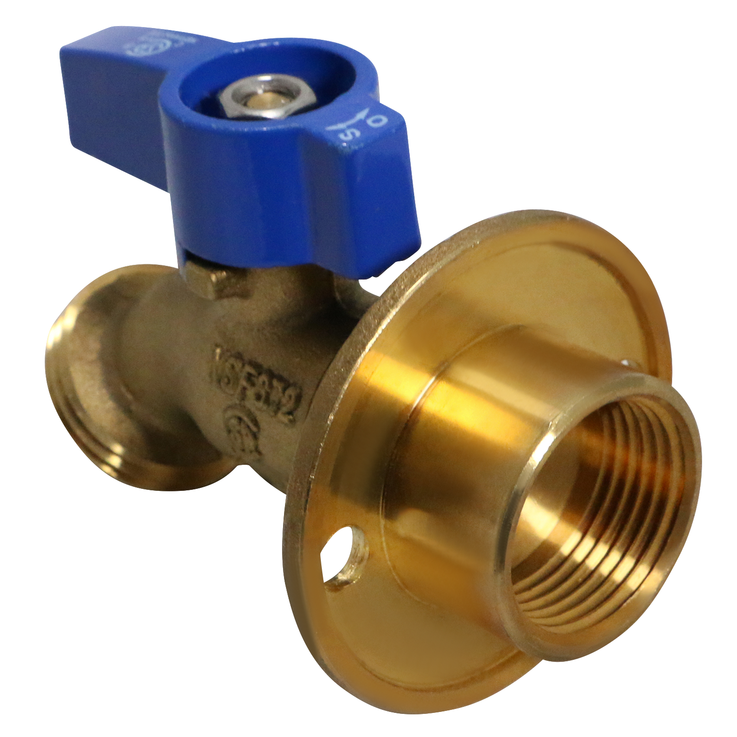 5 Pcs XFITTING 3/4" FPT x 3/4" GHT 1/4 Turn Hose Bibbs with Flange