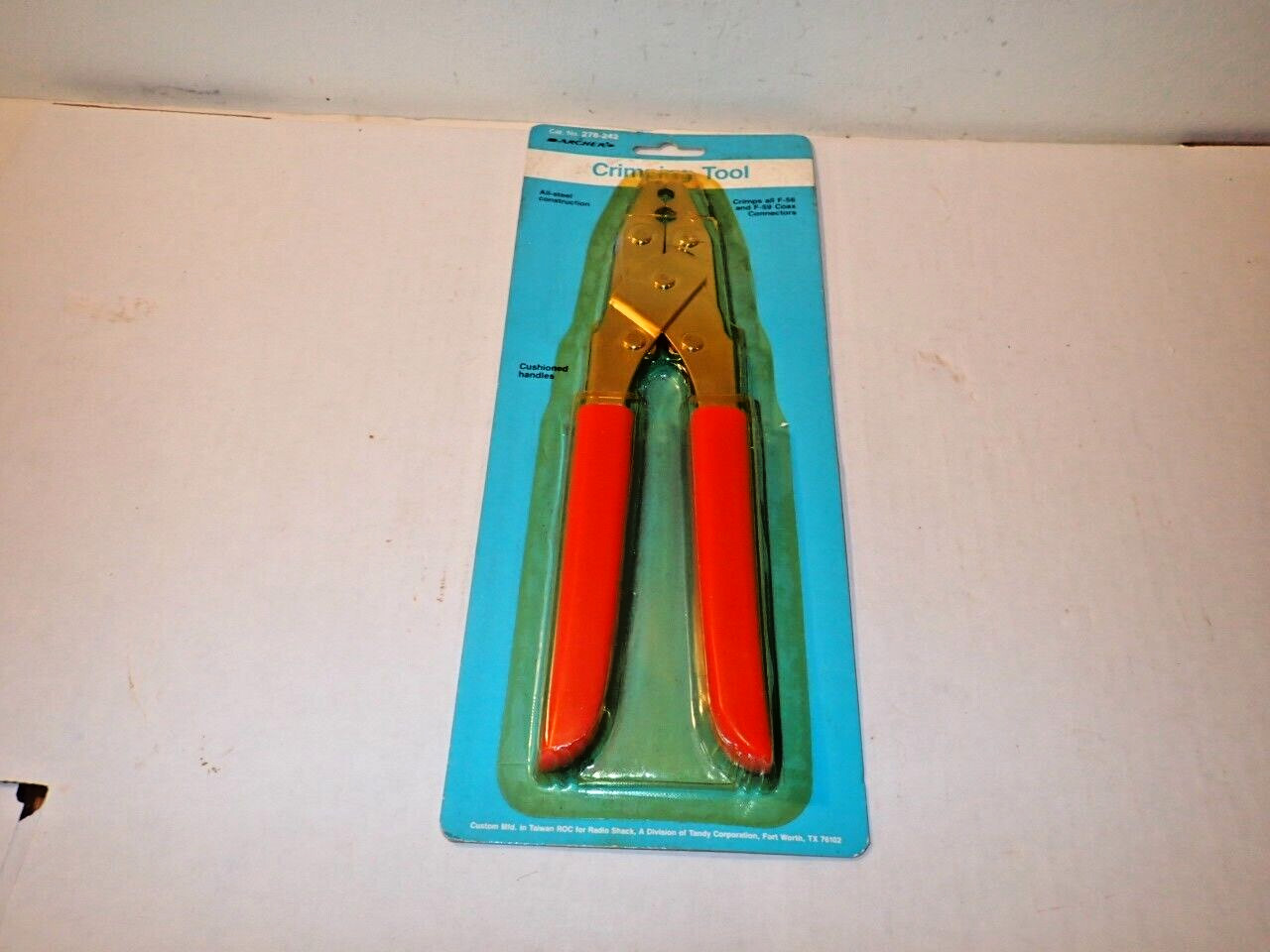 Vintage Crimping Tool 278-242 : Crimps all F-56  and F-9 Coax Connectors