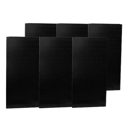 Wall Control 35-P-3296Bk Pegboard Panel, Round 1/4 In Holes, 1 In Hole Spacing,