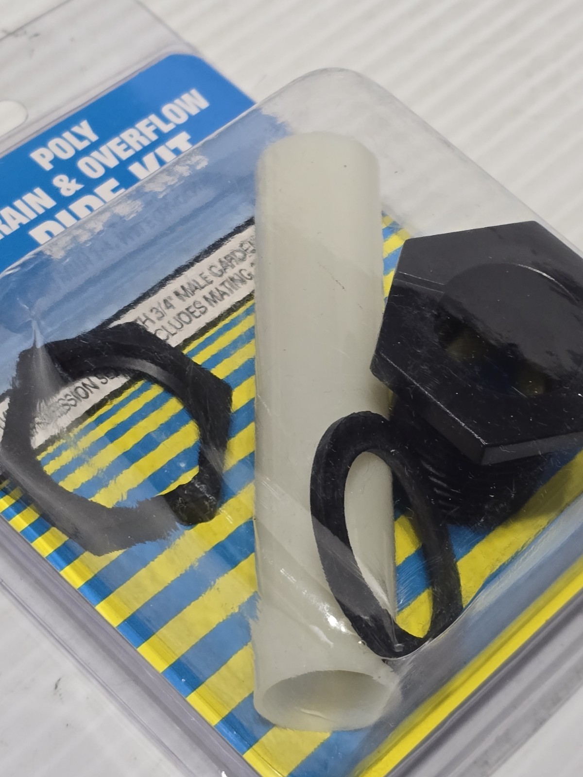 Dial 9249 Black Non-Threaded Poly Drain and Overflow Pipe Kit for Cooler Pan