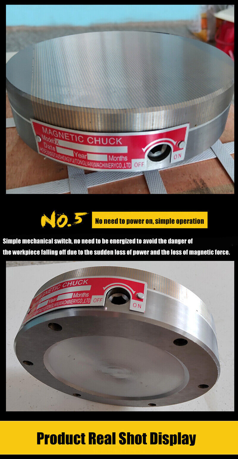 permanent magnetic chuck Round , round powerful disk, round lathe magn