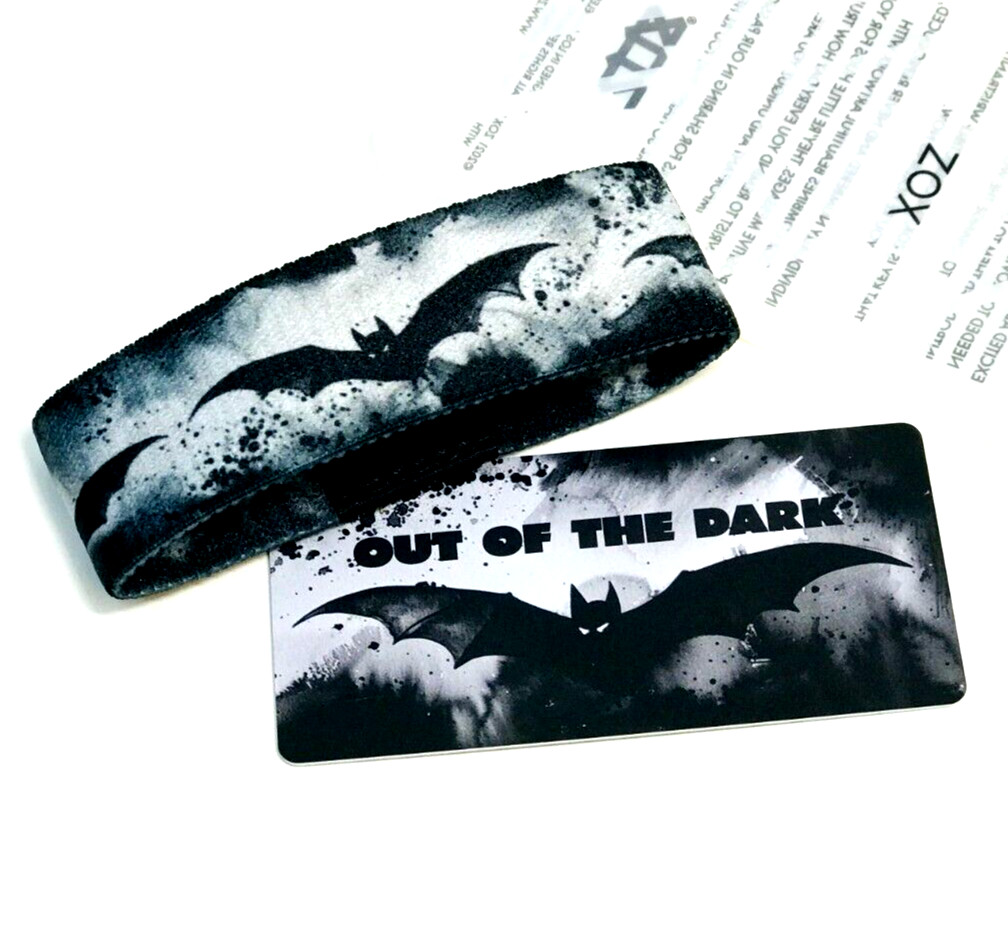 ZOX **OUT OF THE DARK** Silver Strap Wristband w/Card You Choose Size NIP