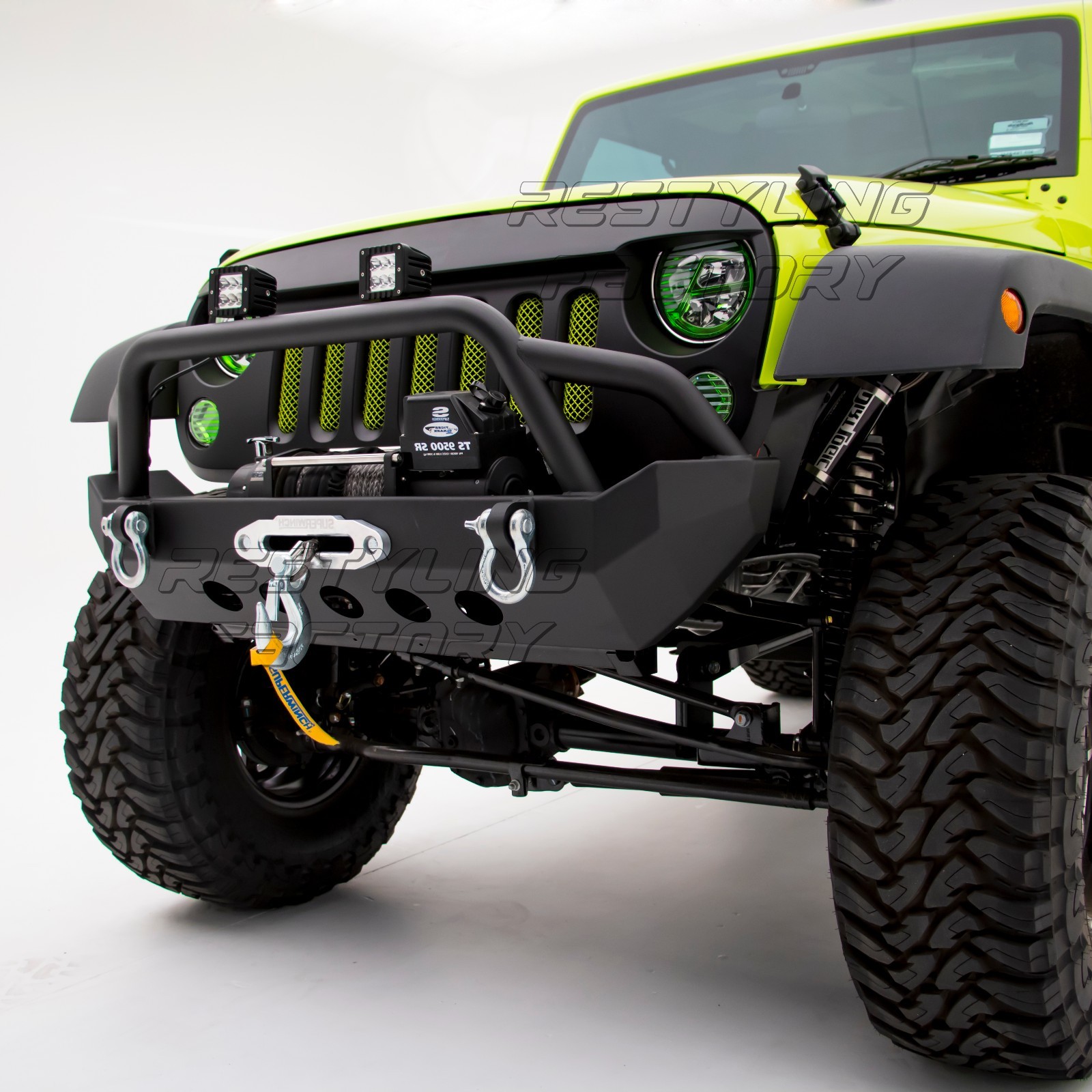 Rock Crawler Front+Rear Bumper+Full Width+2" Hitch fit 07-18 Jeep Wrangler JK