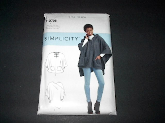 Simplicity Pattern 8517 Misses' Set of Ponchos in Three Styles  XS ~ XL  Uncut