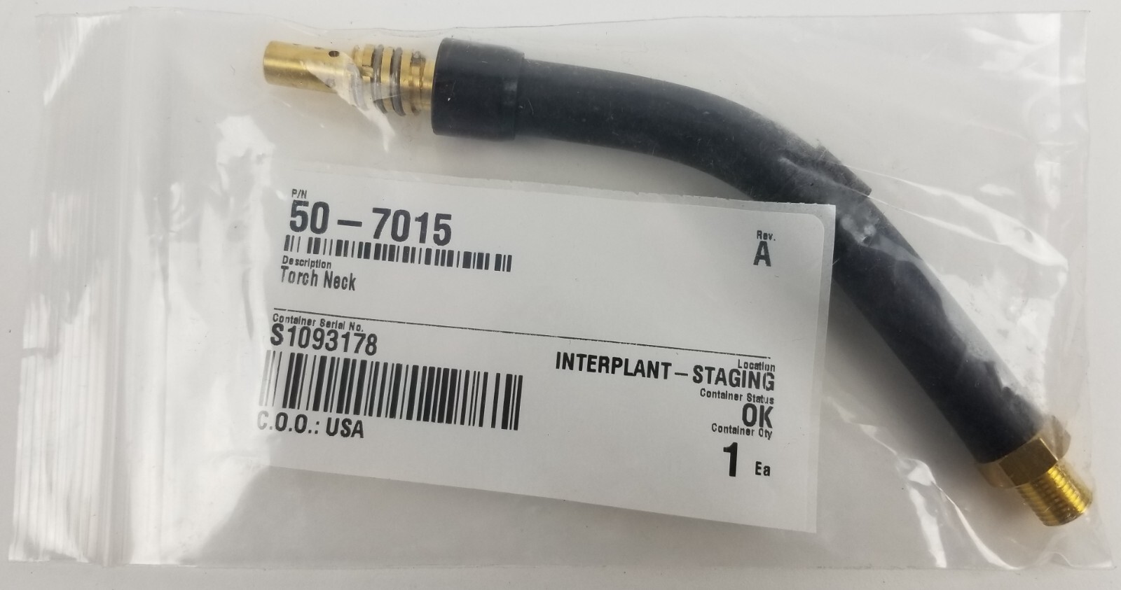 Torch Neck for Plus 15 50-7015 forSteel/Silicon Bronze Torch Includes Spring NEW