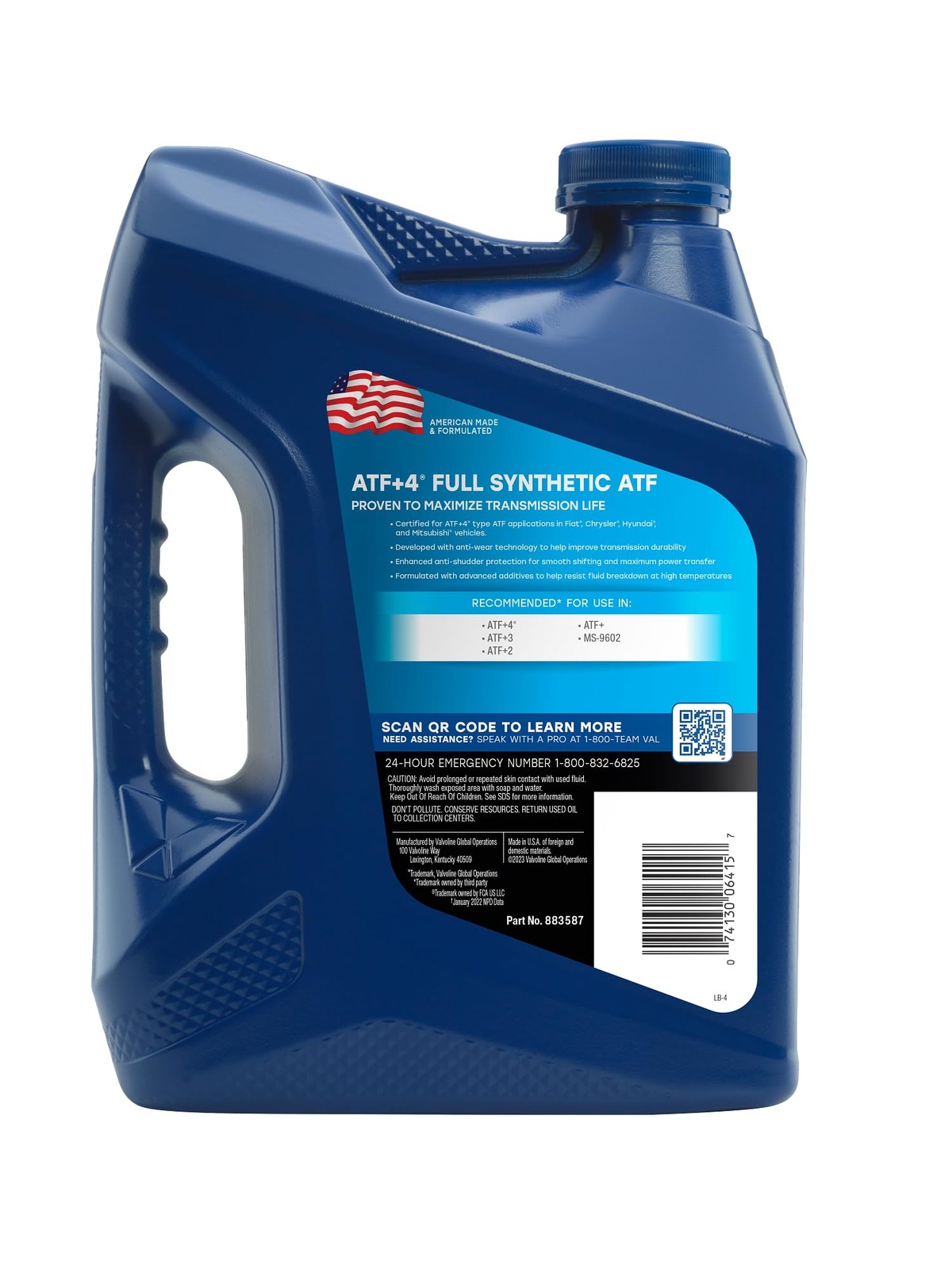 Full Synthetic ATF 4 Automatic Transmission Fluid 1 Gallon for Smooth Shifting