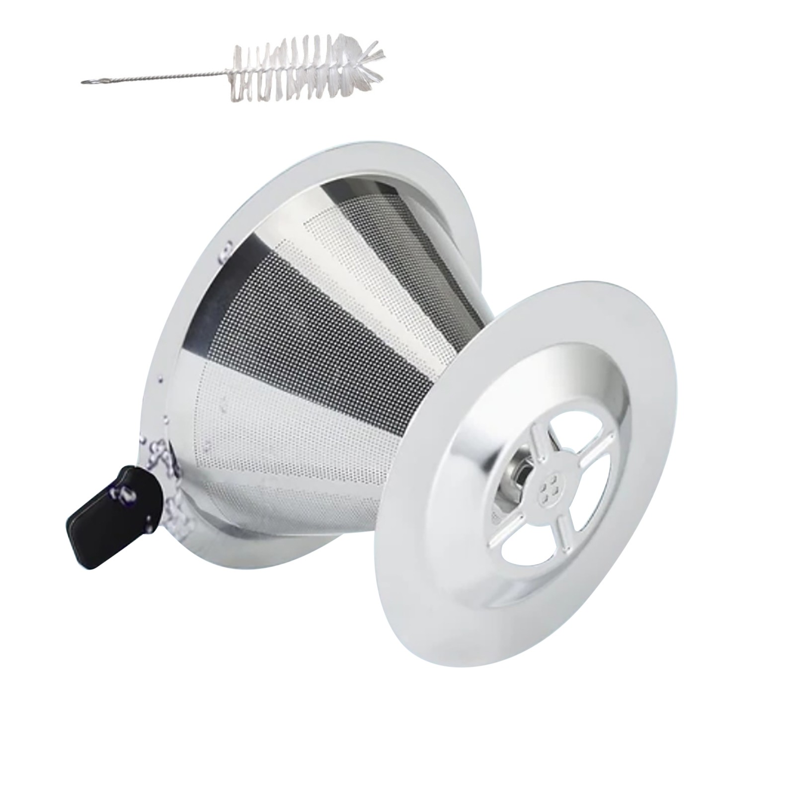 304 Stainless Steel Coffee Dripper Double Layer Filter Screen Retains Oil Fat