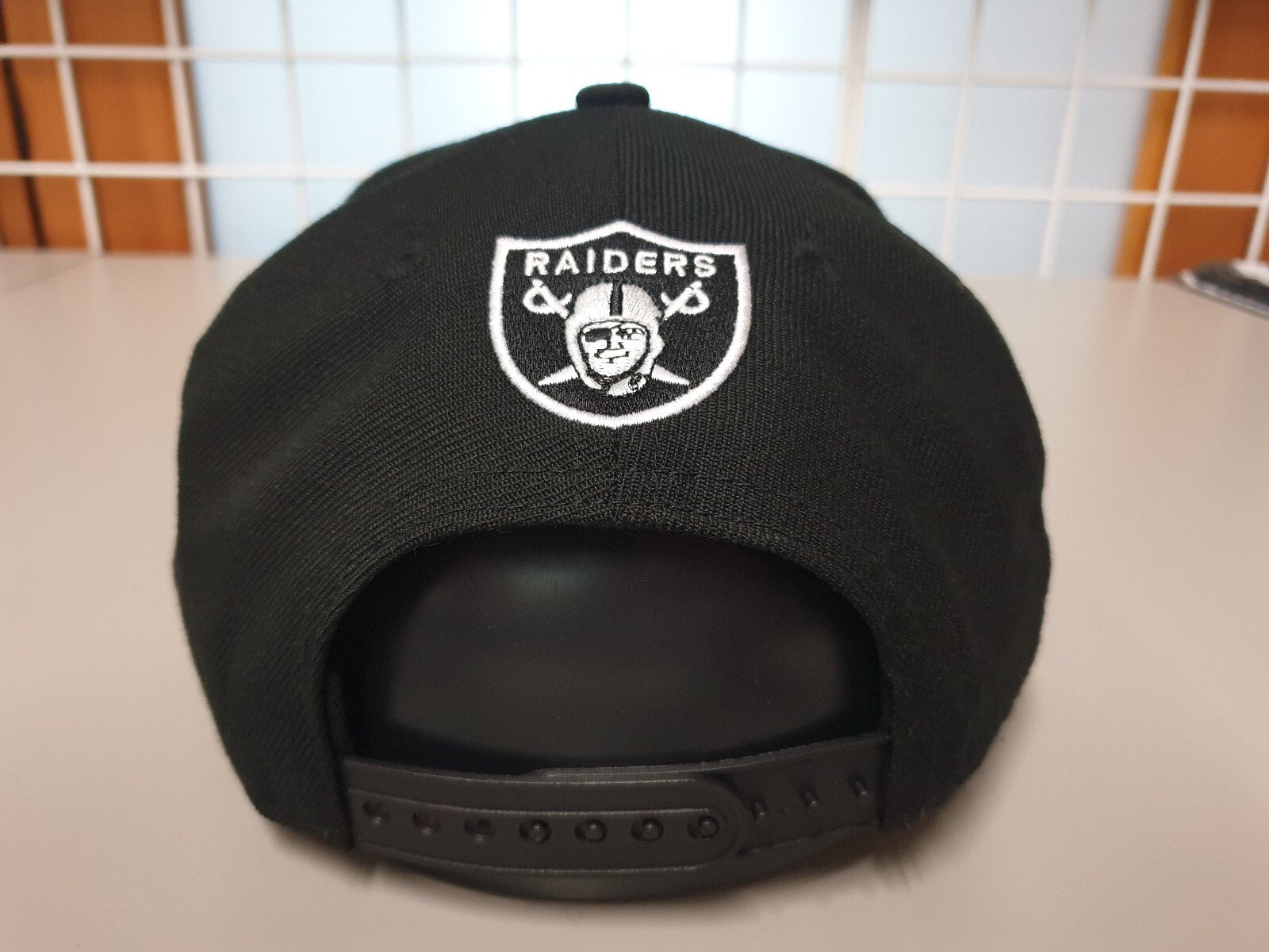 Mitchell & Ness NFL Los Angele Raiders Black Gray Script Vintage Snapback Cap