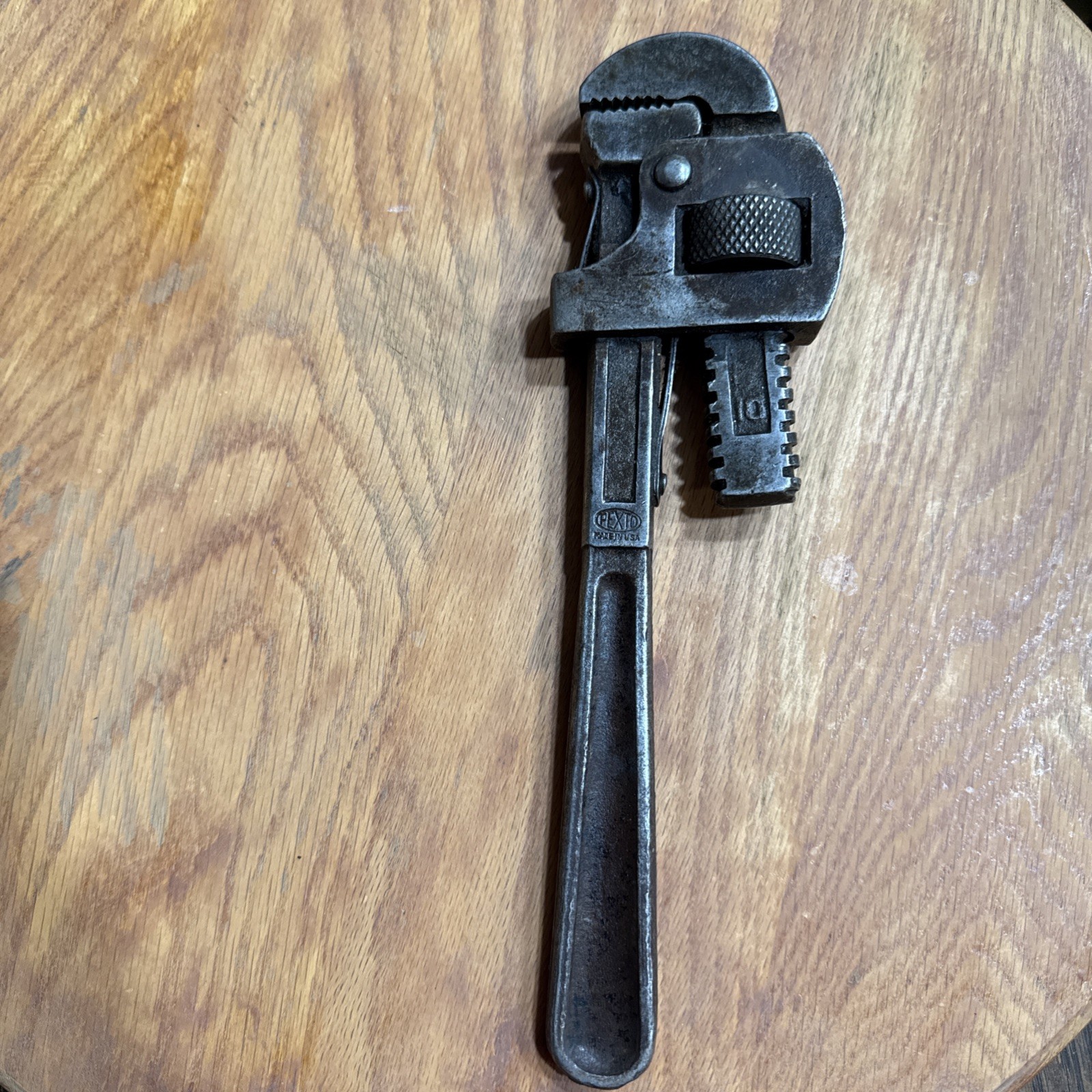 Vintage Pexto 10" Adjustable Pocket Pipe Wrench Made in USA