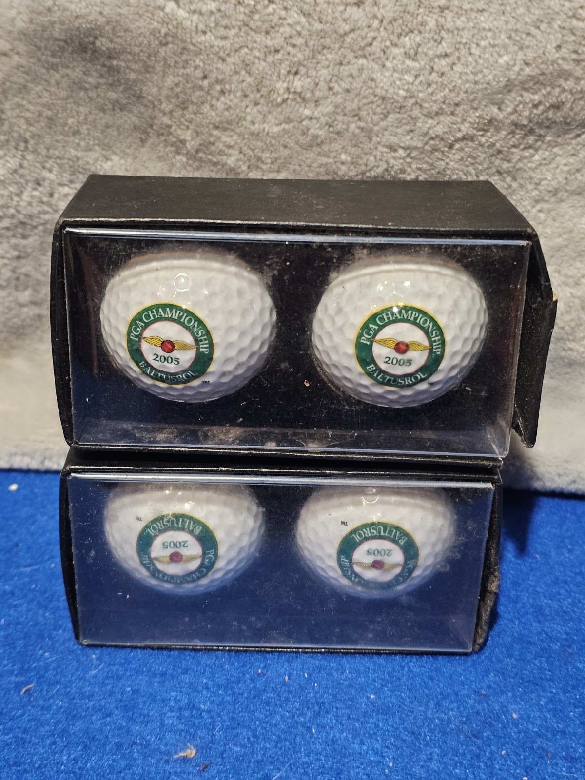 PGA Championship 2005 Baltusrol Golf Balls Lot of 4 Vintage Collectible w/ Cases