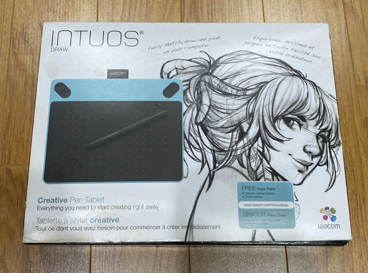Wacom Intuos Drawing Tablet in Box CTL4900B Aqua - Excellent Working