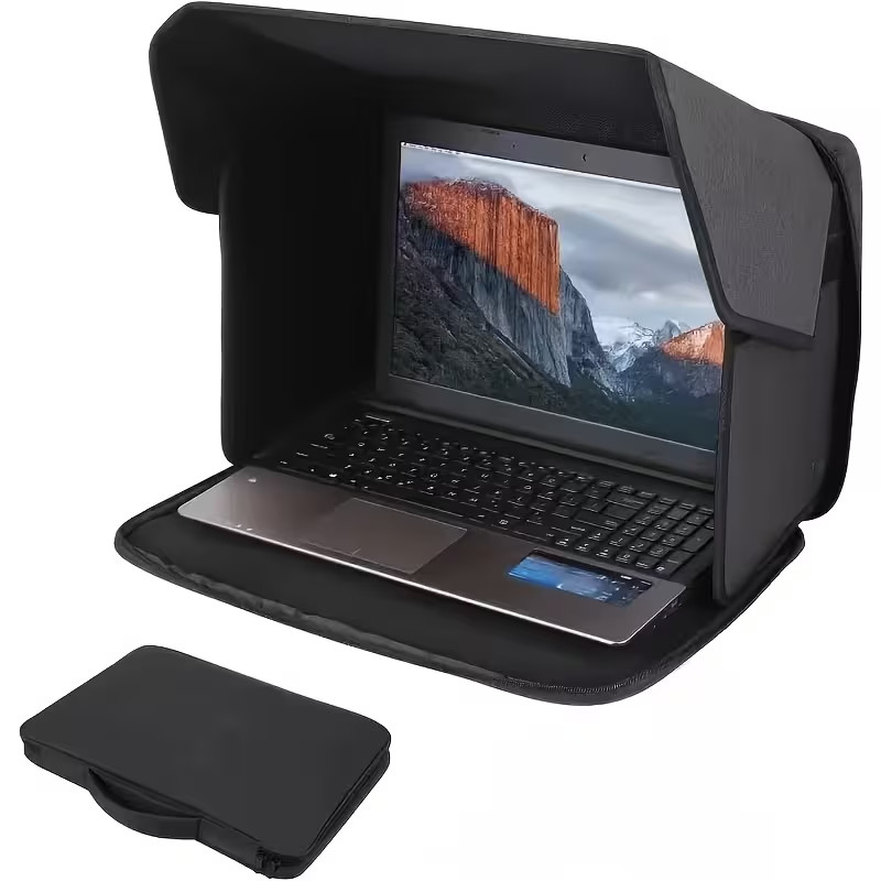 Portable Laptop Sun Shade - Protects 16'' Laptops from Glare and Privacy Viewing