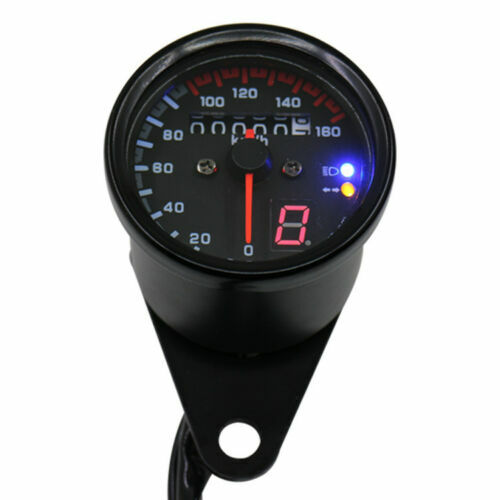Motorcycle LED Backlight Dual Odometer KMH Speedometer Gauge For Honda Kawasaki