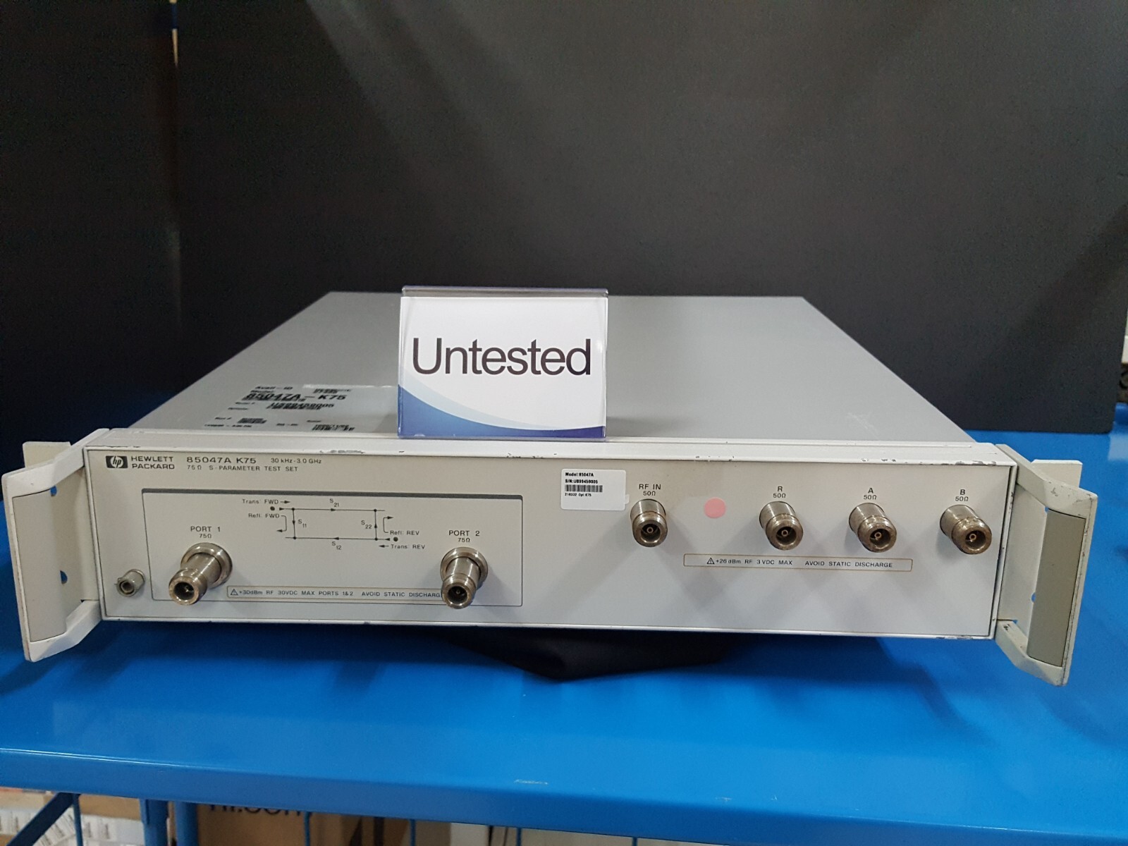 HP 85047A K75: 75Ohm S-Parameter Test Set, 30KHz - 3.0GHz, Untested (9005)