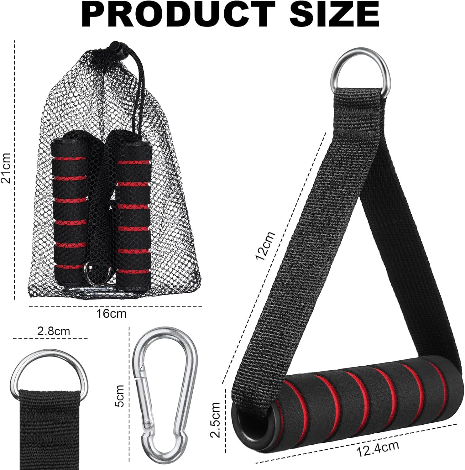 Exercise Handle, Resistance Bands Handle, Replacement Handle Attachments for Cab